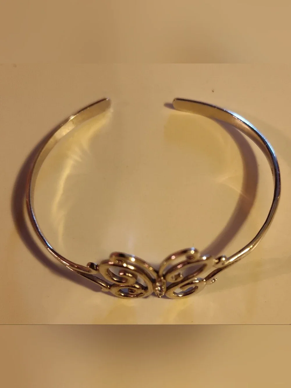 Elegant Sterling Silver Butterfly Cuff Bracelet
